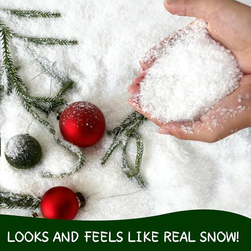 Fake Snow | 320g (12oz) Artificial Snow Flakes - Perfect for Christmas Tree Decor & Crafts