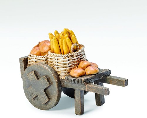 Fontanini by Roman Inc. | Hand Sculpted 5" Bread Cart | Village Collection Nativity Figure & Accessories