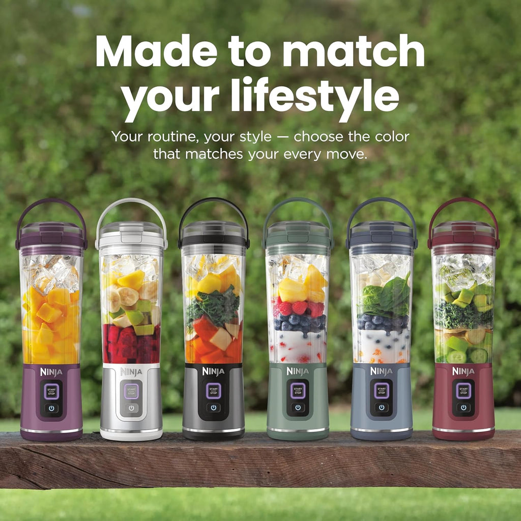 Ninja Blast Portable Blender - Cordless 18oz Personal Blender for Shakes & Smoothies | BPA-Free, Leakproof Lid, USB-C Rechargeable, Metallic Black