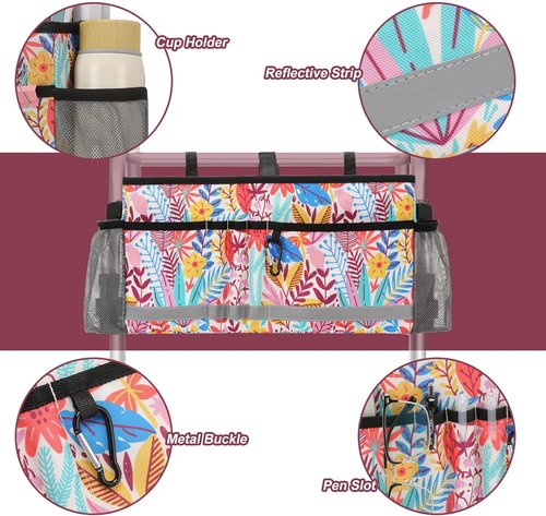 EXLIFBAG Walker Bag - Folding Design with Cup Holder | Essential Accessories for Seniors