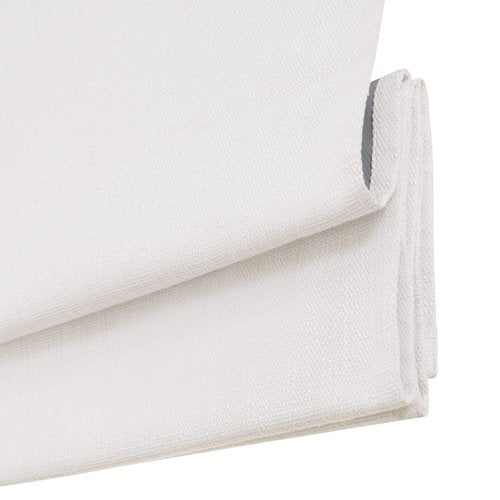 Eclipse Drew Noise Reducing Blackout Cordless Lined Window Roman Shade for Living Room, 33 in x 64 in, White