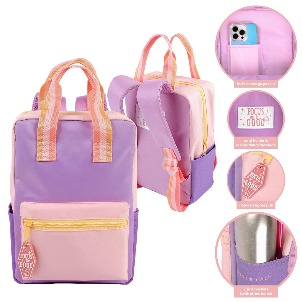 Fashion Angels Style.Lab Backpack for Kids, Mini Travel Bookbag with Cute & Stylish Retro Design, Ideal for Girls & Boys in School