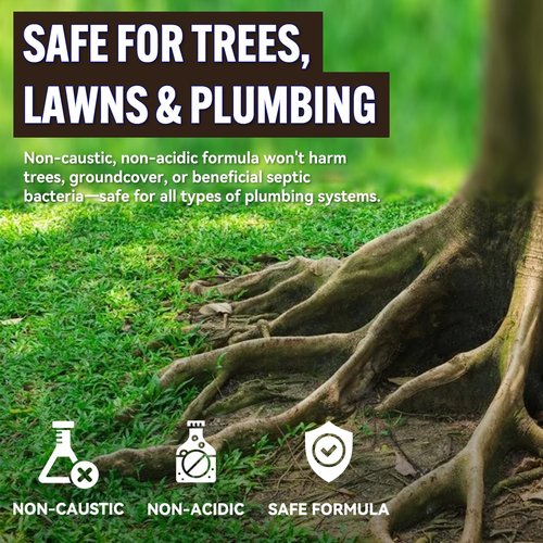 Root Destroyer - 2LBs Copper Sulfate Root Killer for Sewer Pipes & Septic Systems - Stops New Growth - Safe for All Plumbing - Tree & Shrub Friendly