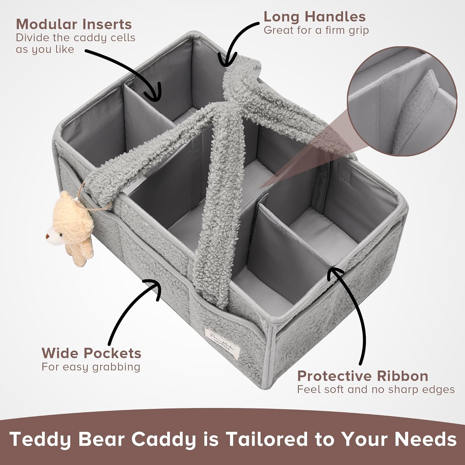 PeraBella Baby Diaper Caddy Organizer - Portable Storage Basket for Newborn Essentials | Ideal Shower Gift