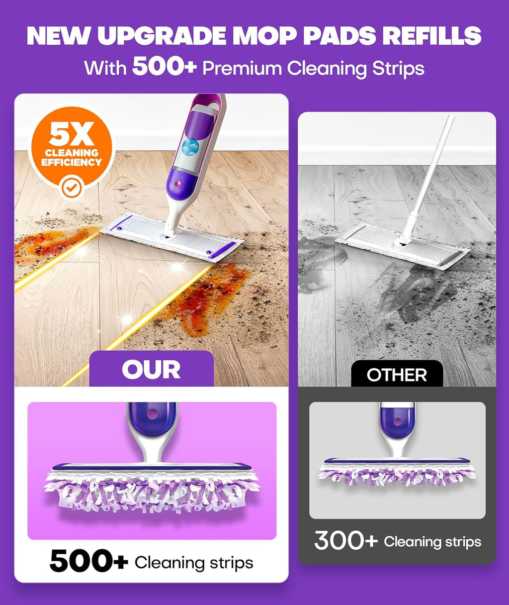 Skiennix 5X Cleaning Power Mop Refills - 30 Count Multi-Surface Replacement Pads for Swiffer Power Mop