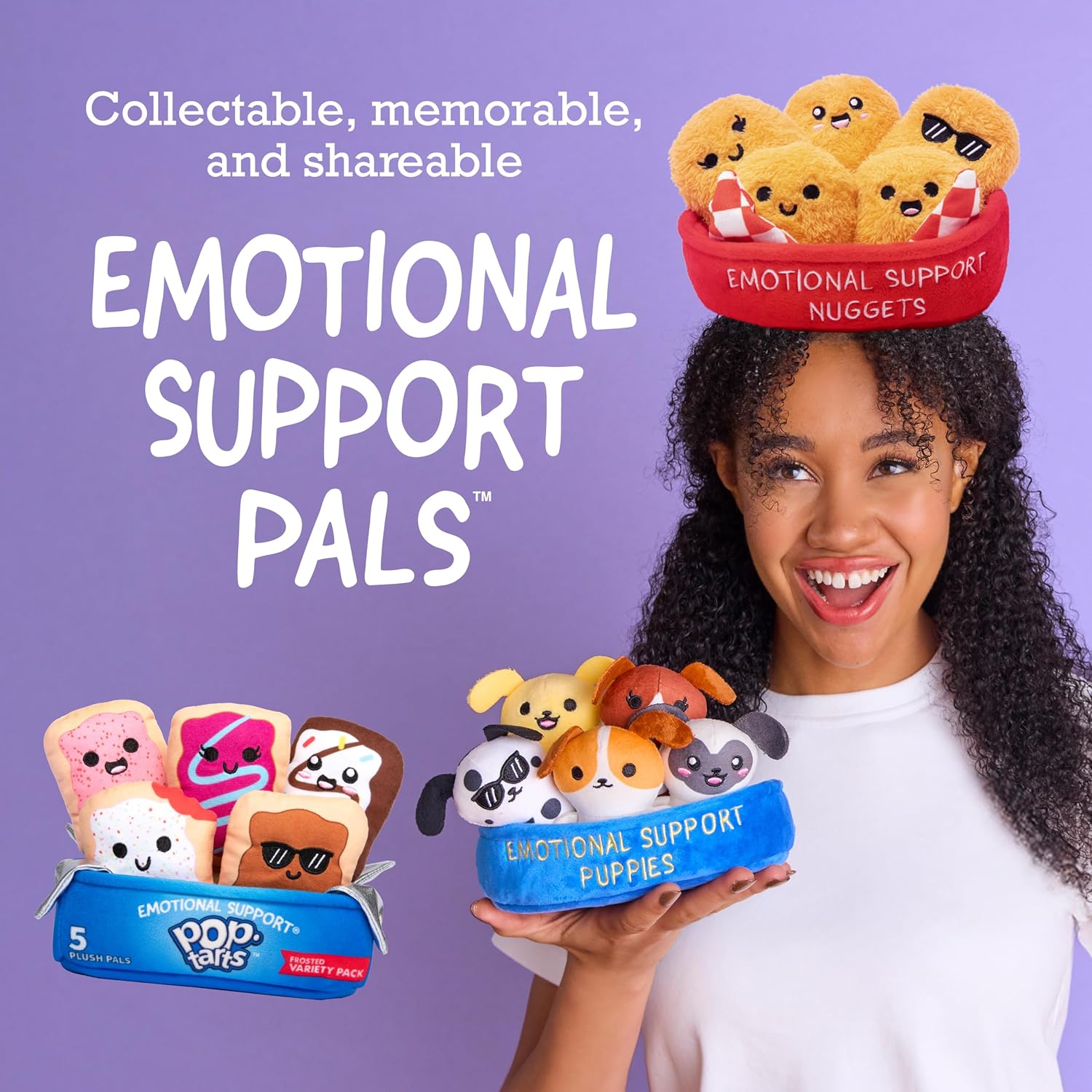 Relatable Emotional Support Plush Toys - Cute Stuffed Animals & Squishy Gifts | Set of 5 with Basket