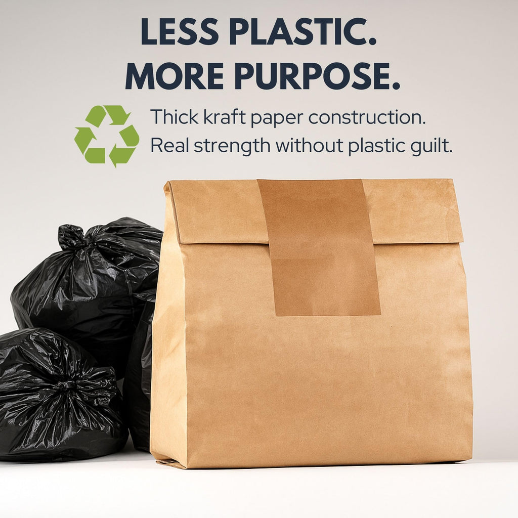 Wenses Paper Trash Compactor Bags, 12 Pack, Fits 15-Inch Compactors