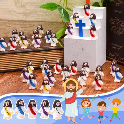 Bememo Mini Jesus Figures - 50 Pcs Christ Toys for Hide and Seek | Perfect Sunday School Gifts