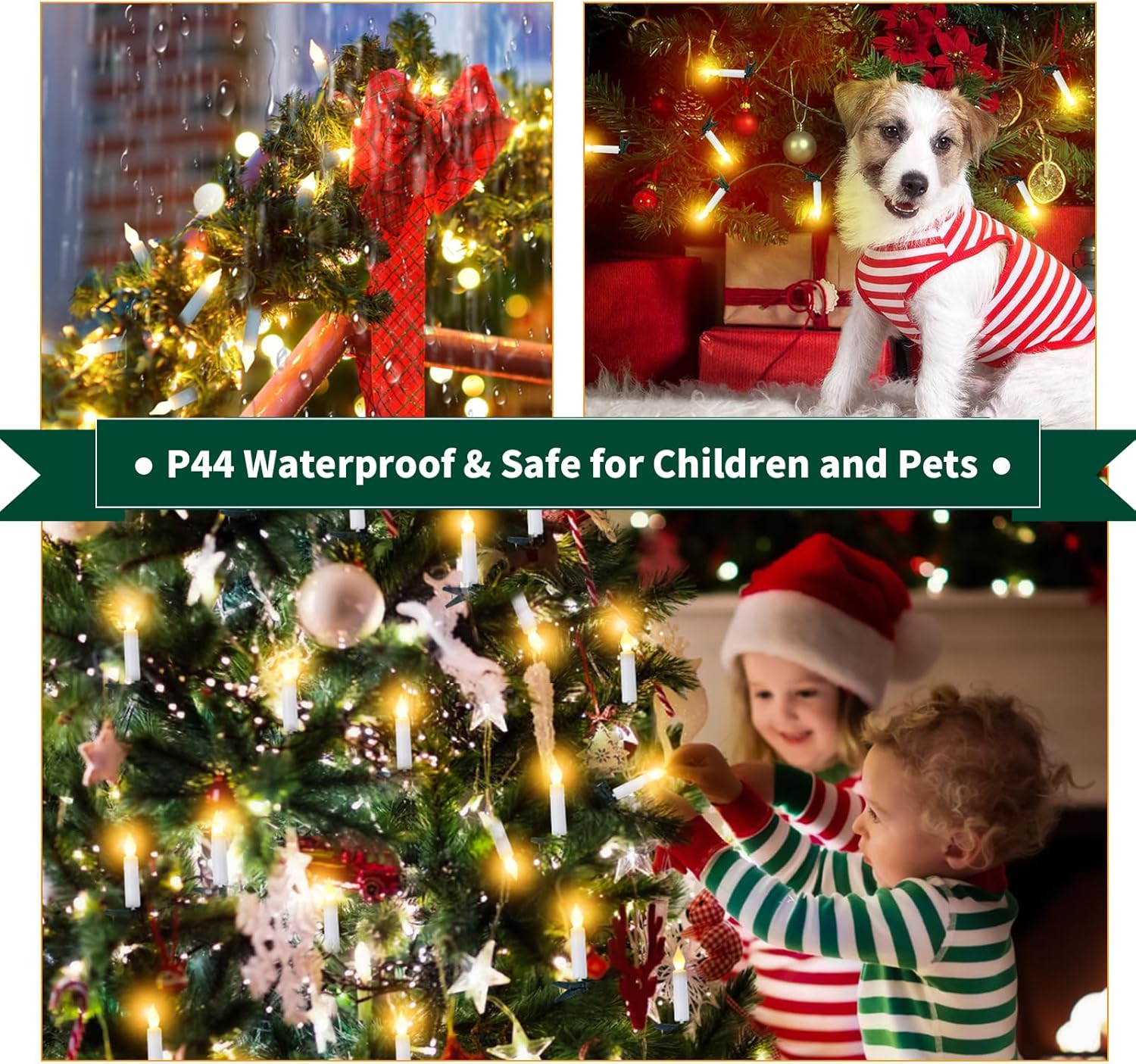 Skiennix Flameless LED Candle Lights - 20PCS Battery Operated with Remote Control | Waterproof & Flickering for Christmas Trees