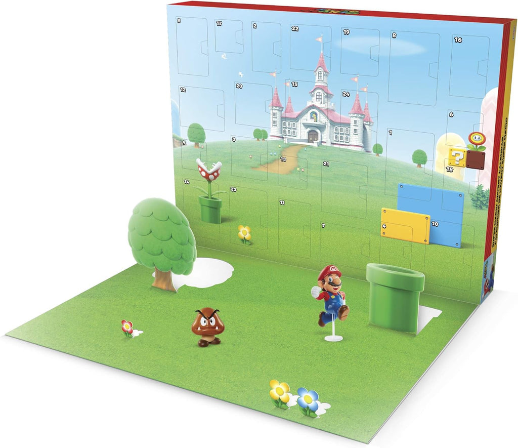 Super Mario Advent Calendar | Christmas Holiday Countdown with 17 Action Figures & Accessories