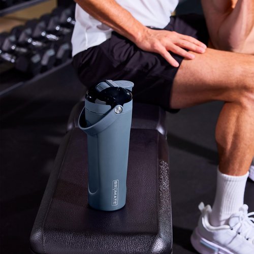 BrüMate MultiShaker Blender Shaker Bottle | 100% Leakproof Insulated Stainless Steel | Pre Workout and Protein Shaker Bottle for the Gym | 25oz (Nightfall Blue)