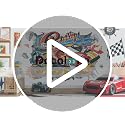 Construction Vehicles Wall Decals for Boys' Bedroom & Playroom - 8 Sheets
