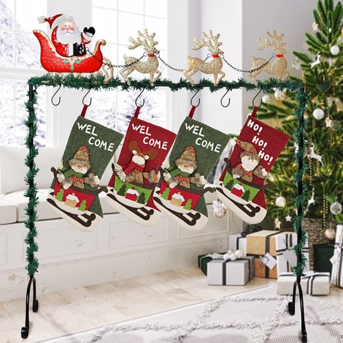 FORUP Christmas Stocking Holder Stand - Elk Design for Festive Decor | Durable & Stylish