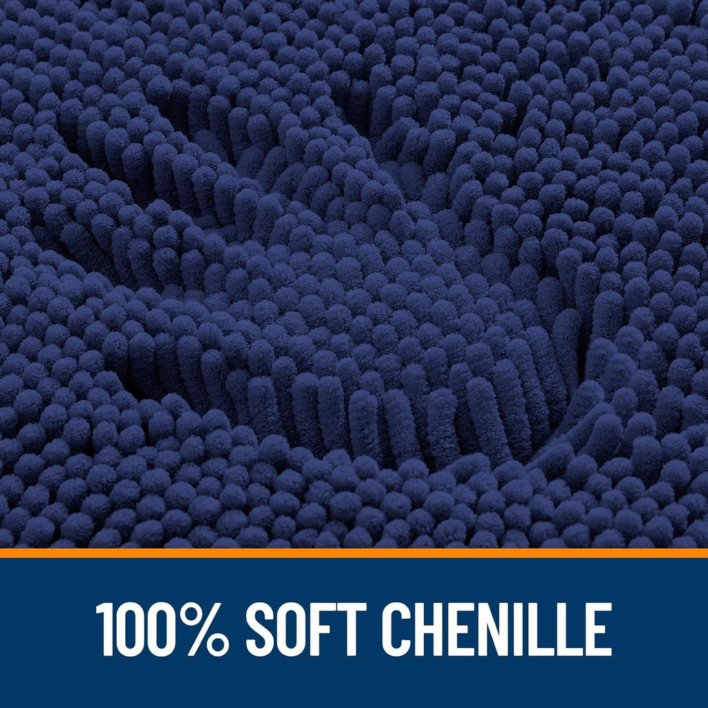 OLANLY Bathroom Rugs - Extra Soft Chenille Bath Mats with Quick Dry Rubber Backing | 30x20, Twilight Sapphire