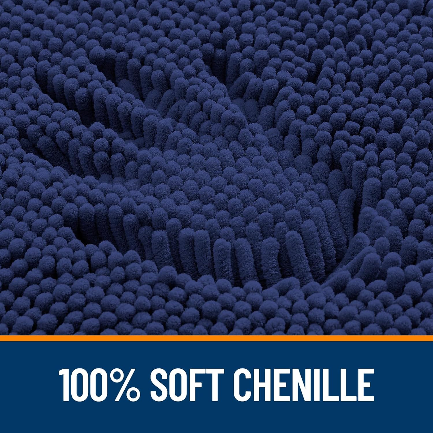 OLANLY Bathroom Rugs - Extra Soft Chenille Bath Mats with Quick Dry Rubber Backing | 30x20, Twilight Sapphire