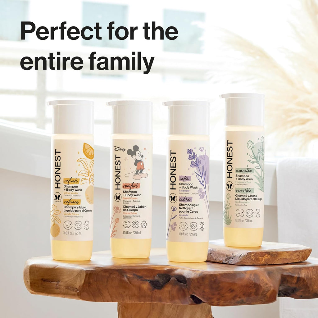 The Honest Company 2-in-1 Baby Shampoo & Body Wash - Fragrance-Free, Tear-Free, 10 fl oz