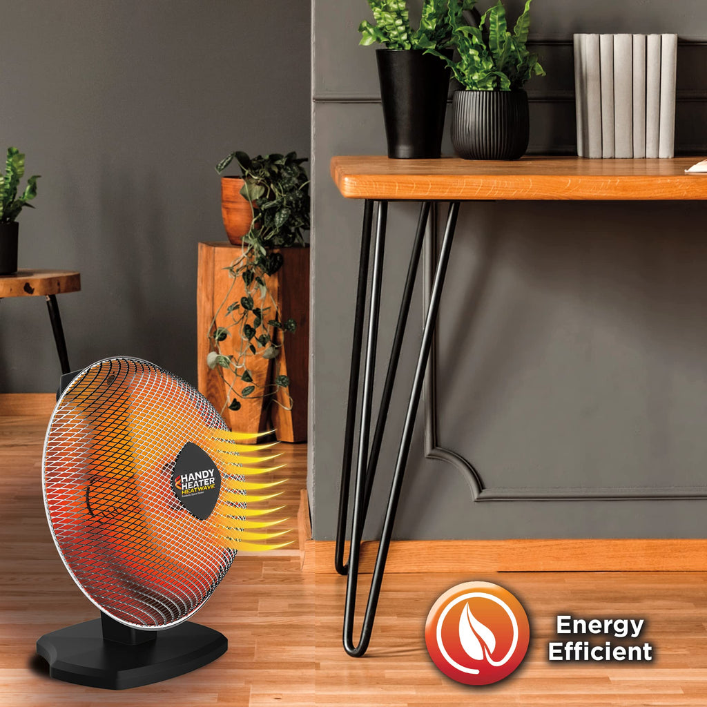 Ontel Handy Heater Heatwave Parabolic Space Heater with Ceramic Heating Technology
