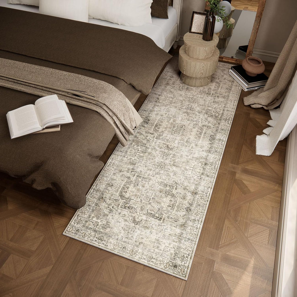 Skiennix Kitchen Runner Rug - Machine Washable, Non-Slip, Soft Carpet for Hallways | 2'6"x8' Stain Resistant