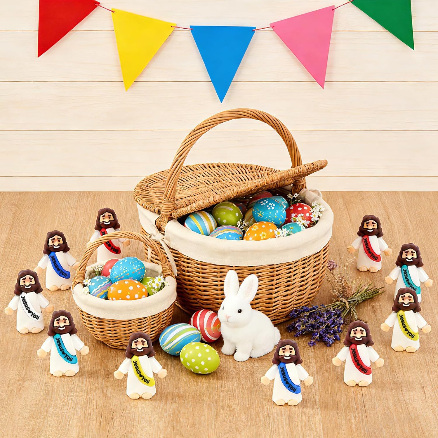 Skiennix 36 Pack Mini Jesus Figurines - Perfect for Church Events, Christmas & Easter Gifts