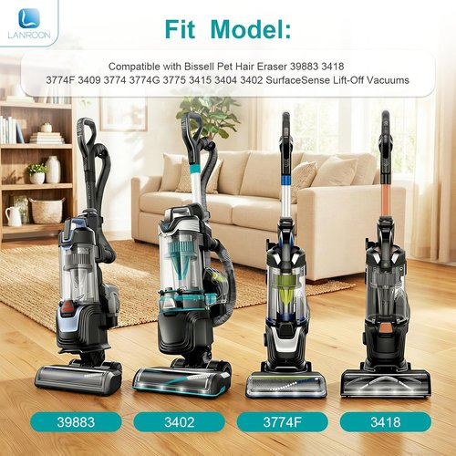 Bissell Filters - Compatible with SurfaceSense & Pet Hair Eraser Vacuums - 3 Pack