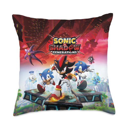 Sonic The Hedgehog, Sonic X Shadow Generations - Key Art Throw Pillow