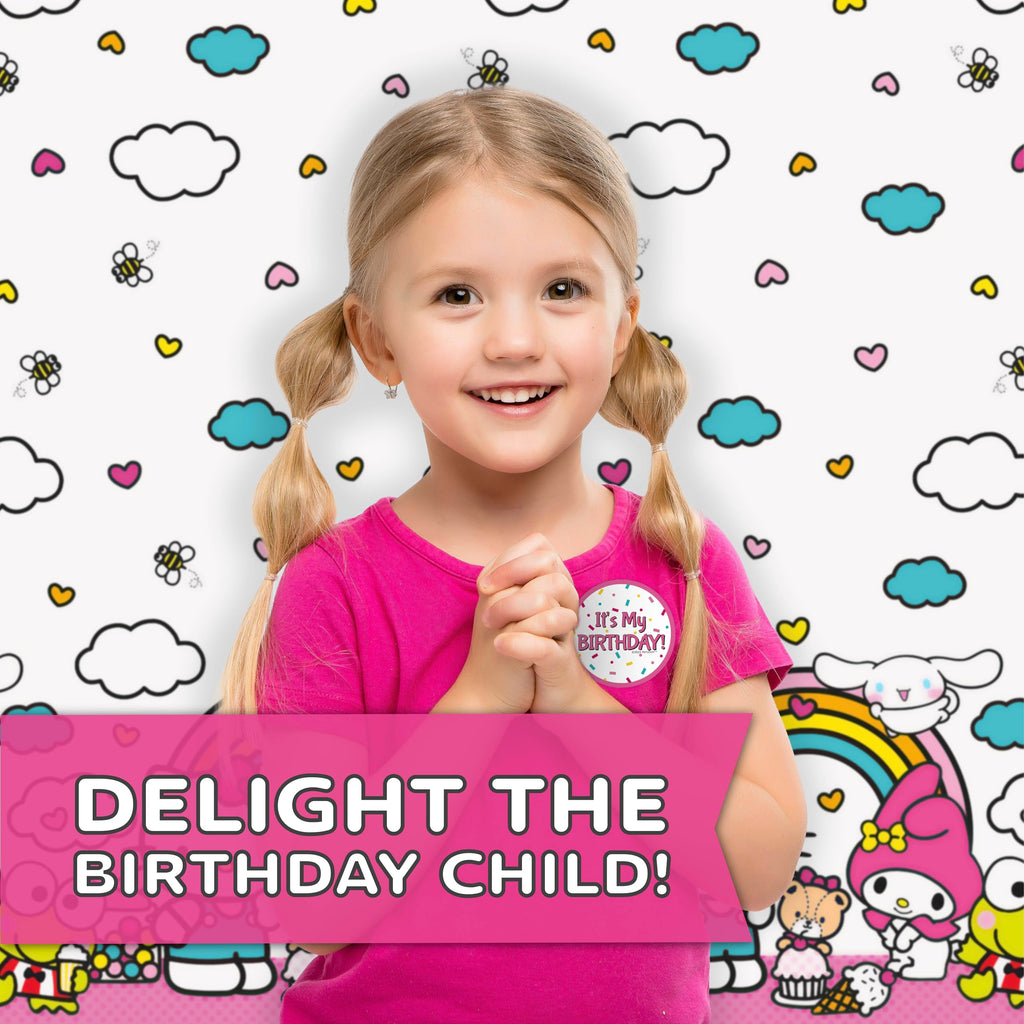 Hello Kitty Birthday Decorations for 16 | Banner, Tablecloth, Plates, Napkins | Officially Licensed Hello Kitty Party Decorations