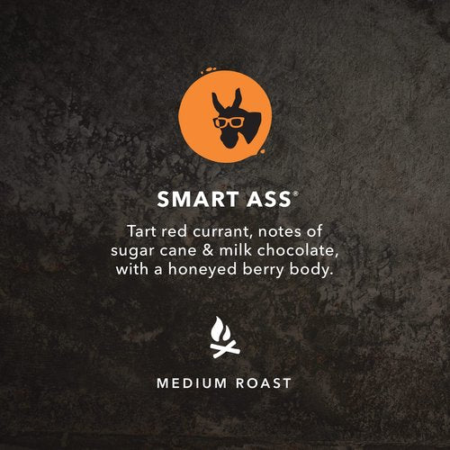 Kicking Horse Coffee Smart Ass, Medium Roast, Whole Bean, Certified Organic, Fairtrade, Kosher, 10 Ounce (Pack of 6)
