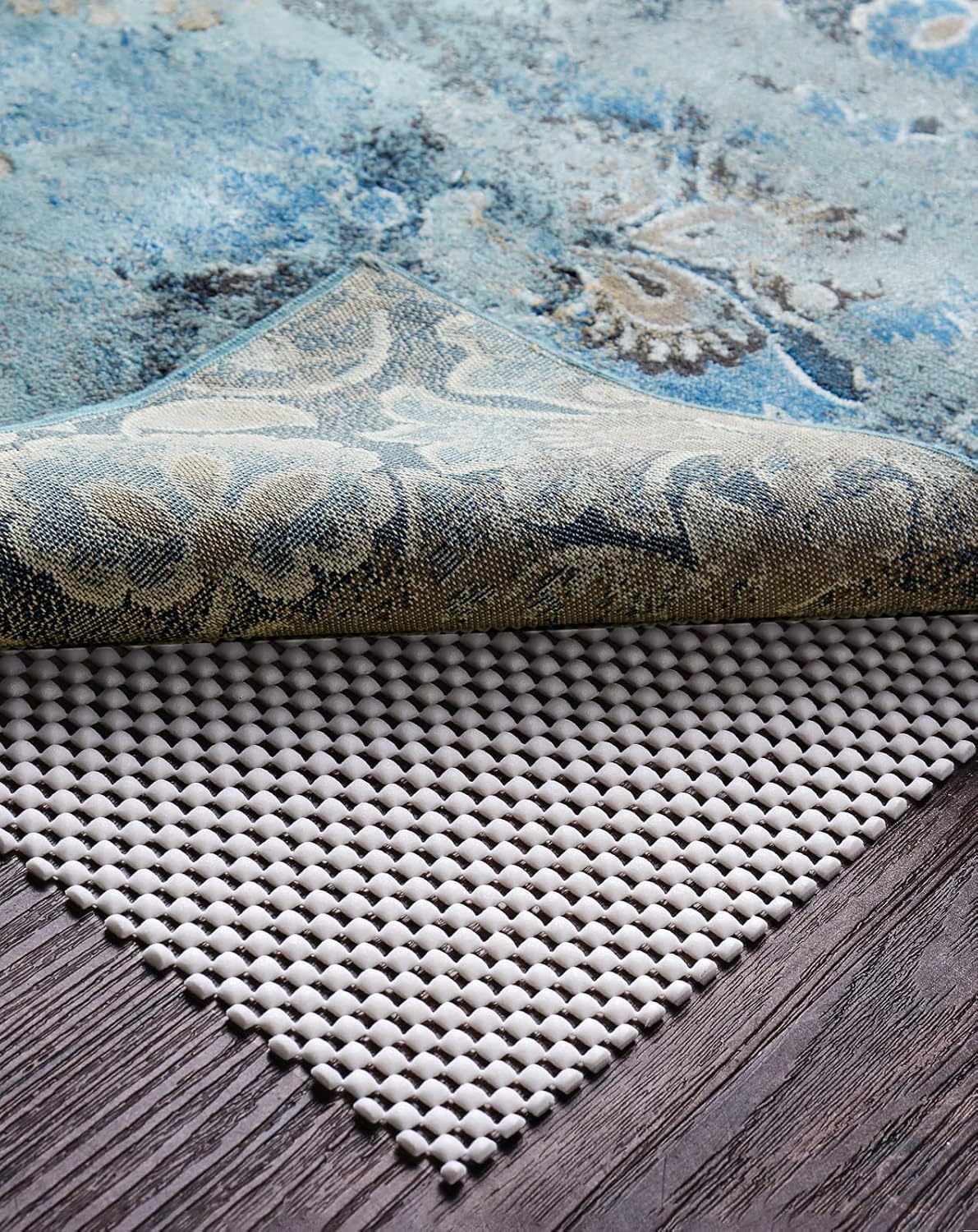 Veken Rug Gripper Pad - Thick Non-Slip Area Rug Pads for Hardwood & Tile Floors | 2x3 Ft Anti-Skid Mat