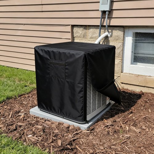 Mordx Central Air Conditioner Cover for Outside Units, AC Covers for Outside,Waterproof & Windproof Outdoor AC Units Cover, Black (36''x36''x40'')