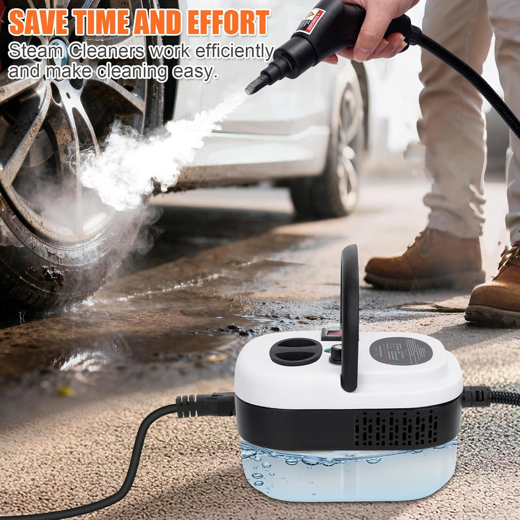 Skiennix 7-in-1 Steam Cleaner - 2500W High Pressure Handheld Steamer for Home, Car & Upholstery Cleaning