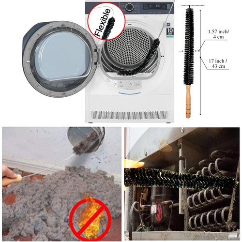 For Dyson V7 V8 V10 V11 V15 Vacuum Accessories & Attachment -Traceless Dust Brush & Dryer Vent Cleaner Kit - Refrigerator Condenser Coil Brush- Flexible Crevice Tool for Small Crevice & Car Detailing
