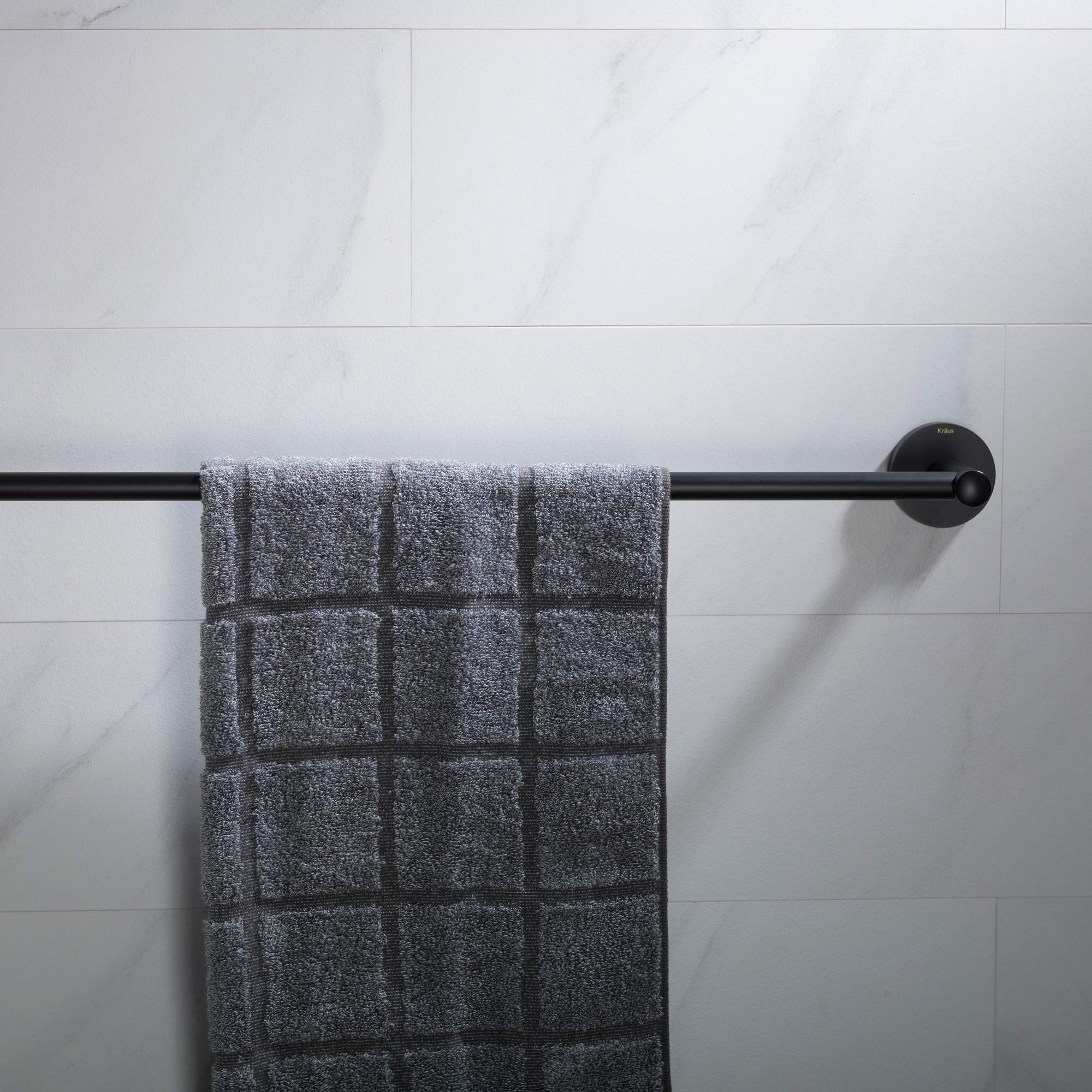 KRAUS Elie 24-inch Bathroom Towel Bar, Matte Black Finish, KEA-18837MB