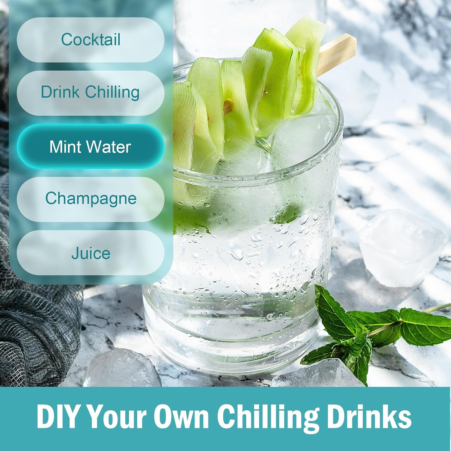 Skiennix Ice Cube Trays - Easy-Release Silicone with Spill-Resistant Lids | BPA-Free & Stackable