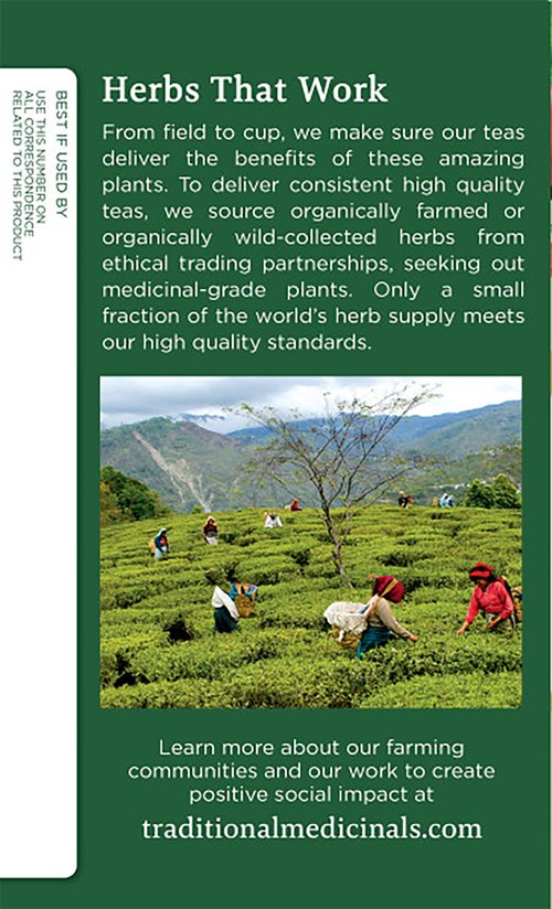 Traditional Medicinals Organic Hawthorn & Hibiscus Herbal Tea, Promotes Heart Health, (Pack of 3) 48 Tea Bags Total