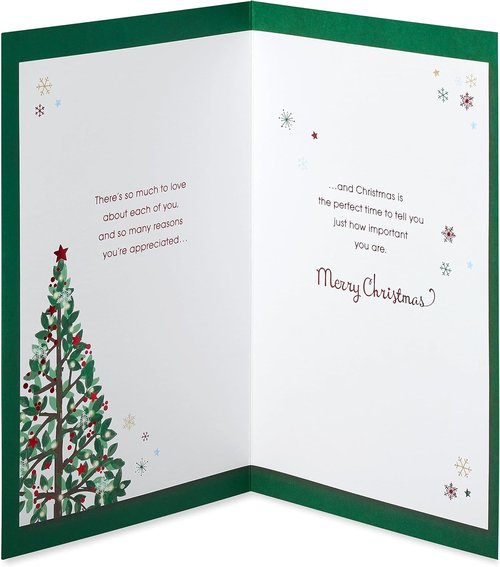 American Greetings Christmas Card - Sentimental Holiday Wishes for Daughter & Family | Artistic Die-Cut Design