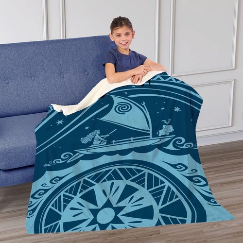 Northwest Moana Silk Touch Sherpa Throw Blanket, 50" x 60", Star Gazer