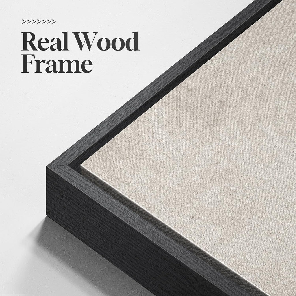 Neutral Abstract Wall Art Set by [Brand Name] - Large Black & Beige Canvas Prints for Living Room | 24x36 In