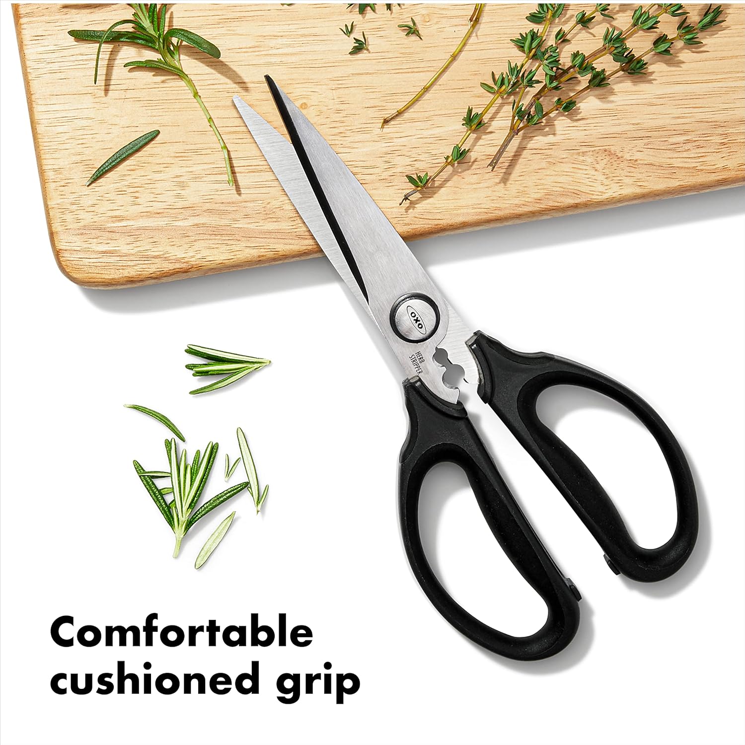 OXO Good Grips Kitchen Scissors - Multi-Purpose Herb Shears for Effortless Cutting
