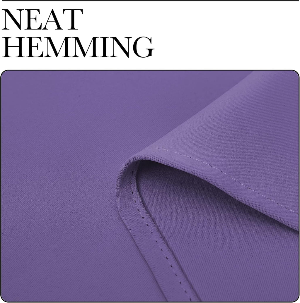 NICETOWN Blackout Curtains for Patio Glass Doors - Privacy Drapes in Lilac Purple, 42" x 95" (1 Pair)