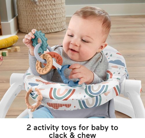 Fisher-Price Sit-Me-Up Floor Seat - Portable Baby Chair with Developmental Toys | Rainbow Showers