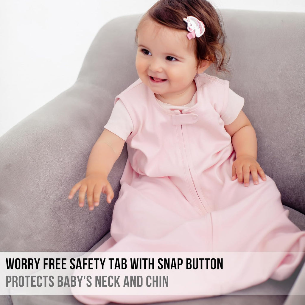 Mama Cheetah Baby Sleep Sack - Organic Cotton 0.5 TOG Wearable Blanket | Two-Way Zipper, 3-Pack for 24-48 Months