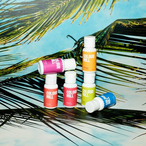 Colour Mill Oil-Based Food Coloring - Tropical Pack, 20 Milliliters for Vibrant Baking