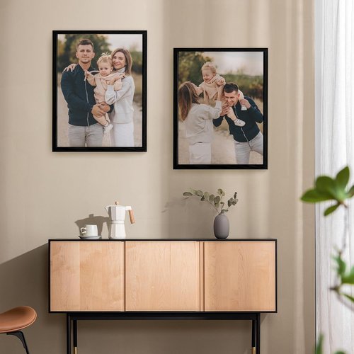 Custom Canvas Prints | Turn Your Photos Into Framed Wall Art | Ideal Home Décor Gift (12x16, Black Frame)