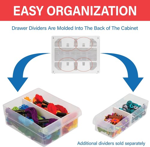 Akro-Mils 44-Drawer Storage Cabinet - Versatile Organizer for Garage, Crafts & Makeup | 20" W x 6" D x 16" H - Black