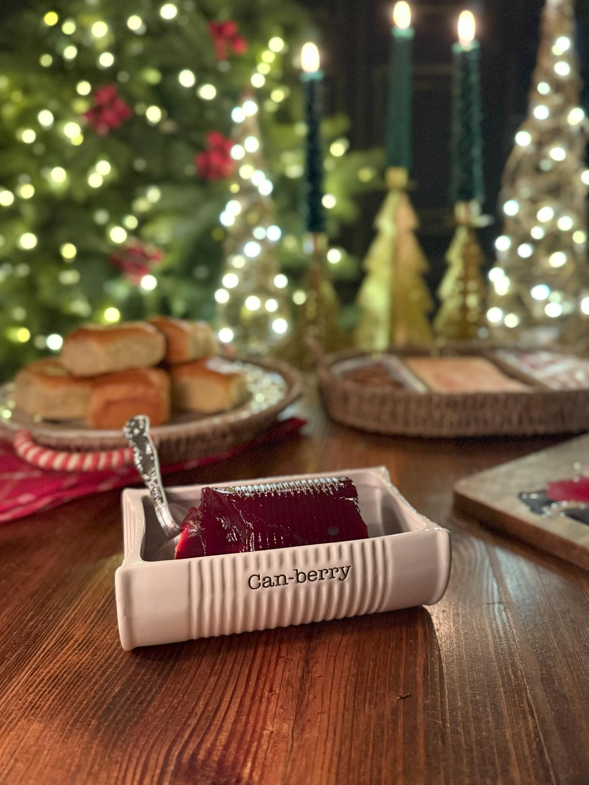 Mud Pie Can-Berry Ceramic Cranberry Serving Dish and Spatula Set