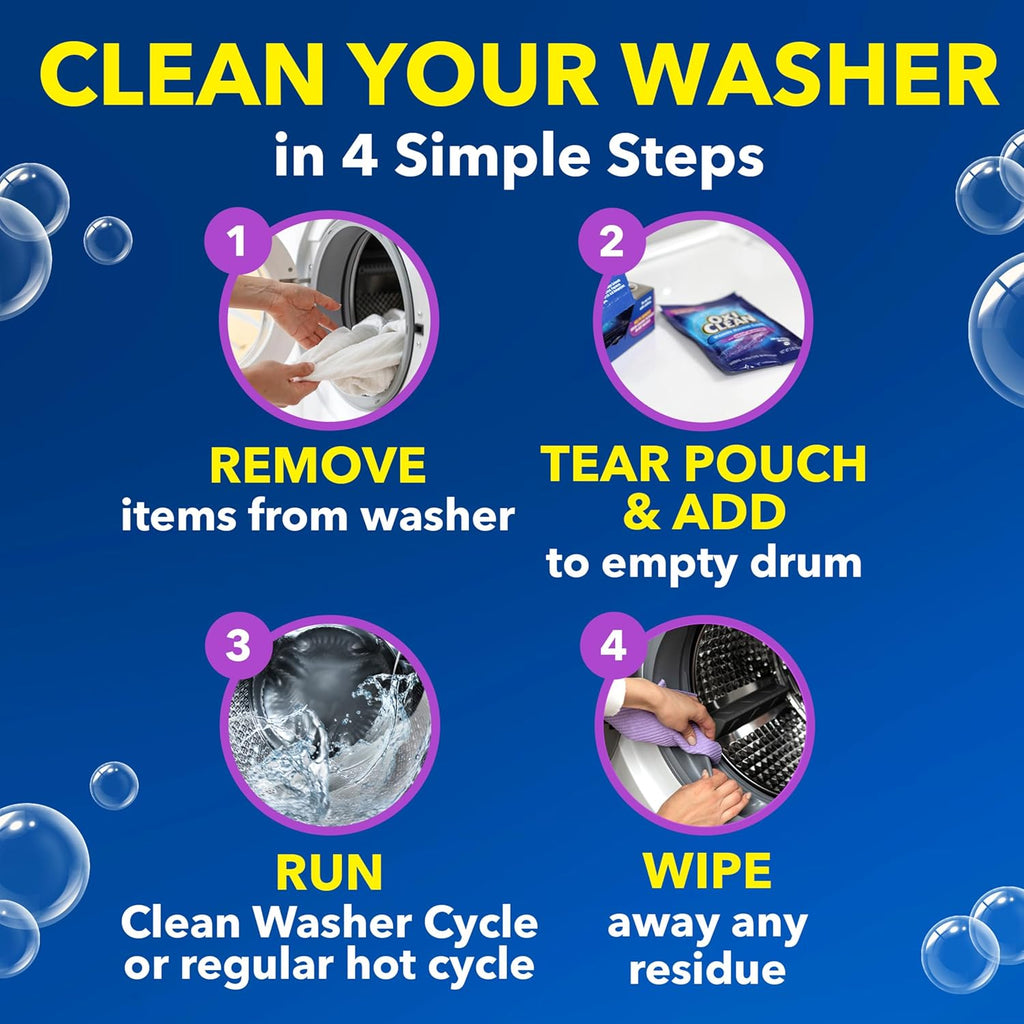 OxiClean Washing Machine Cleaner - Odor Blasters for Freshness | 4 Count Pack