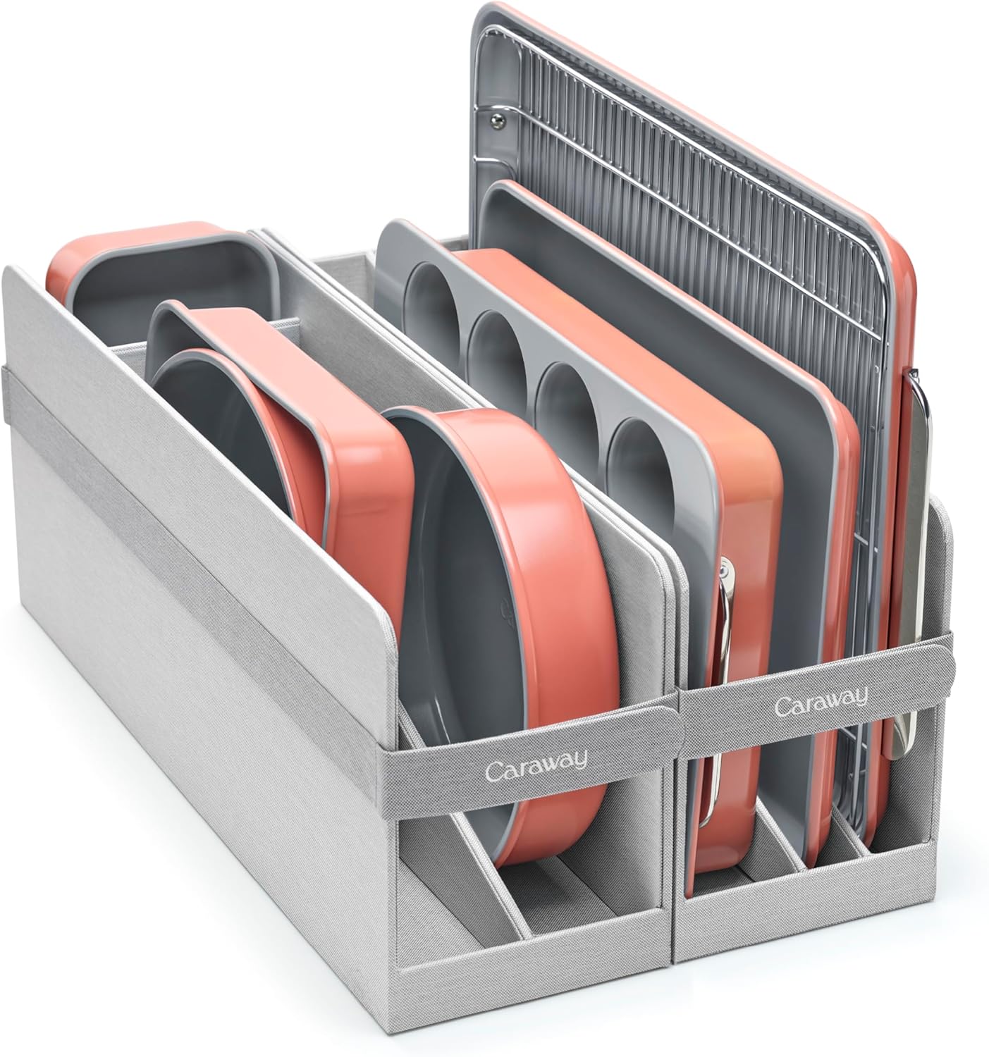 Caraway Nonstick Ceramic Bakeware Set - 11 Pieces with Assorted Pans & Cooling Rack | Non-Toxic, PTFE & PFOA Free - Perracotta
