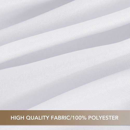 sancua 90 Inch Round Tablecloth White, 8 Pack - Circle Polyester Fabric Table Cloth for Wedding Party Reception Banquet Birthday, Washable Formal Table Cover (Fit 30-72 Inch Tables)