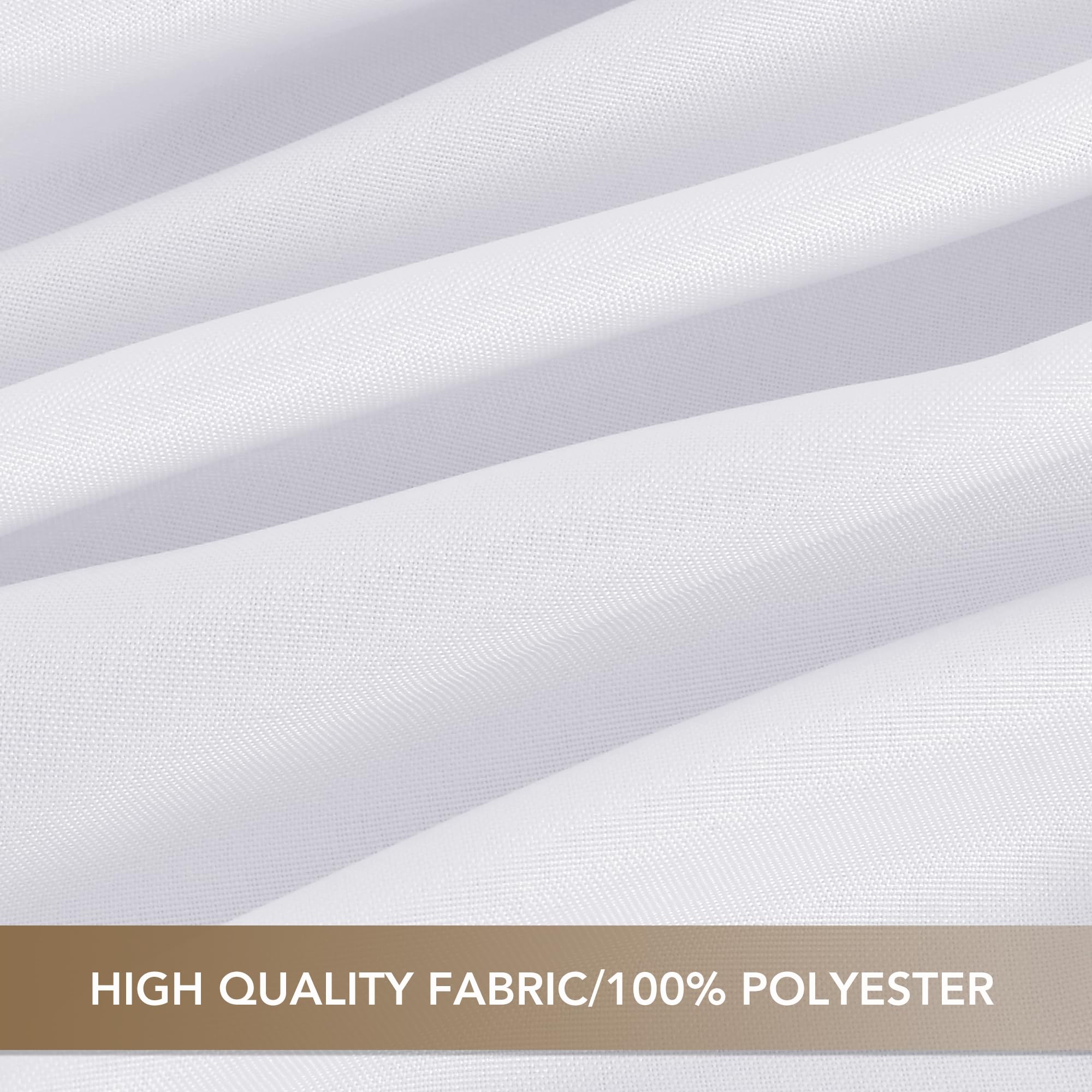 sancua White Square Tablecloths 54x54 Inch, 2 Pack - Fabric Table Cloth for Square or Round Tables, Washable Polyester Table Cover for Dinner, Holiday Party, Decorative Display Tables