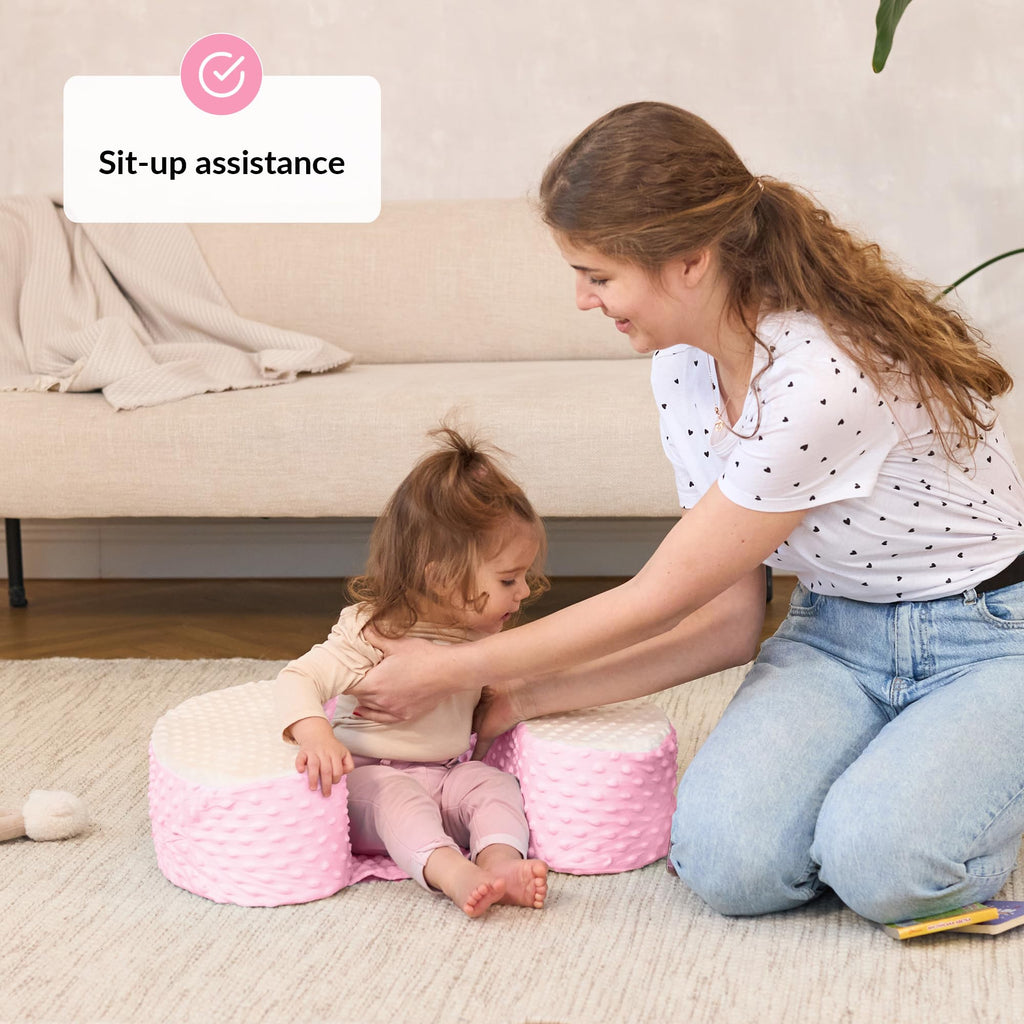 ODOXIA Baby Sit Up Pillow | Baby Pillow for Sitting Up | Comfortable Infant Seat for Early Sitting & Playtime | Soft & Stable Seat with Ring